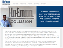 Tablet Screenshot of holmancollision.com